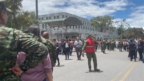 VIDEO Evacuación del Ministerio de Defensa tras los dos fuertes sismos