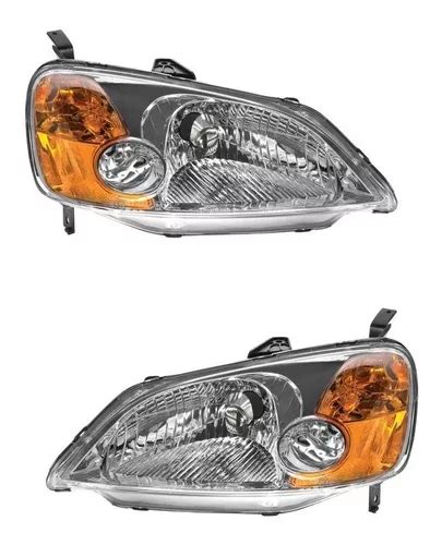 Par De Faros Honda Civic 2001 2002 2003 4 Puertas Xry