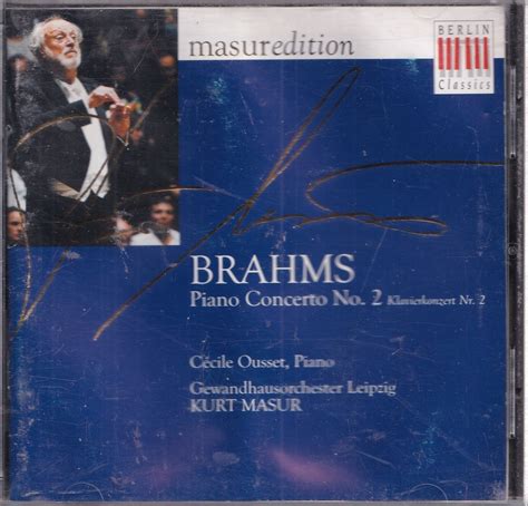 Brahms Piano Concerto No 2 Kurt Masur CD Album Muziek Bol