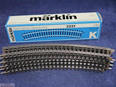 Märklin 2221 H0 10x gebogene K Gleise r360 mm 30