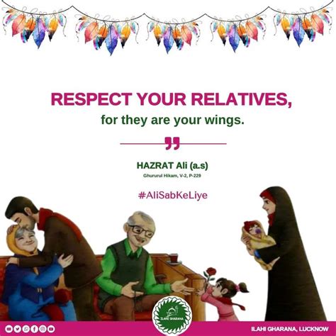 Ilahigharana “respect Relatives💐👨‍👩‍👧‍👦 🔰 Imam Ali As Says 🔰 Respect Your Relatives For