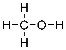 Methanol Molecule in 3D using Jmol