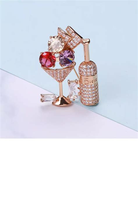 Buy Glamorousky Fashion Personality Plated Gold Cocktail Glass Wine