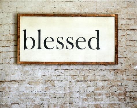 Blessed Rustic Decor Framed Wood Sign Inspirational