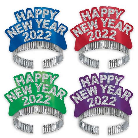 Beistle New Year S Eve Paper Tiaras Assorted Color 4 Ct Delivery Or