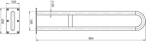 Madlo dvojité pevné 564 mm leštěná nerez NOVASERVIS