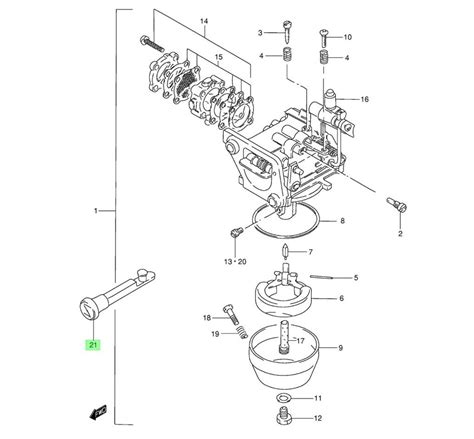 Ersatzteilgruppe Ersatzteiliste Ersatzteile für Suzuki 15PS 11KW 2Takt