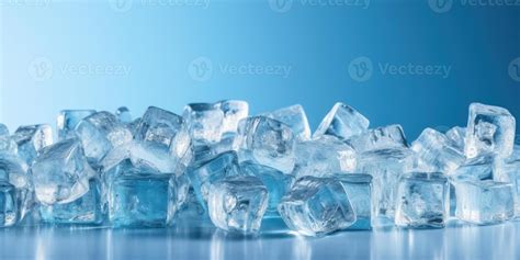 frozen ice cubes on blue background 22816549 Stock Photo at Vecteezy