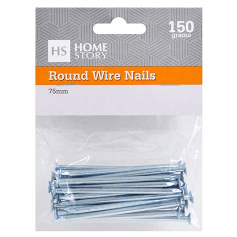 Round Wire Nails 75mm 150g National Stationery