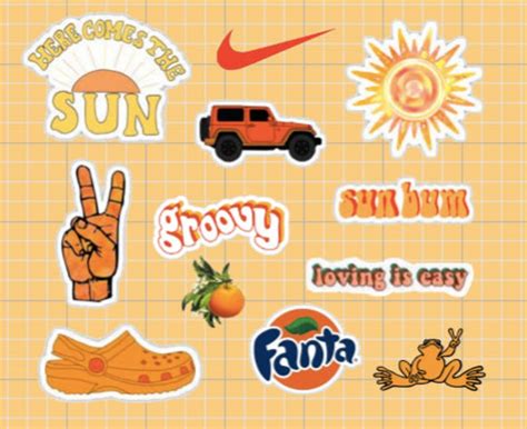 Yellow Aesthetic Printable Sticker Pack