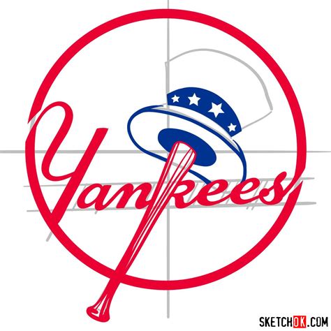 How to draw New York Yankees logo | MLB logos - Sketchok easy drawing ...