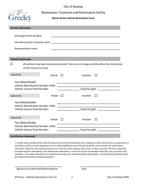 Fillable Online Vehicle Declaration Form Fax Email Print PdfFiller