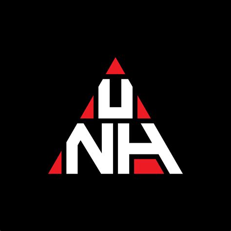 UNH triangle letter logo design with triangle shape. UNH triangle logo ...