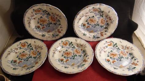 Service De Assiettes Creuses En Faience De Gien Mod Le Coq Pivoine