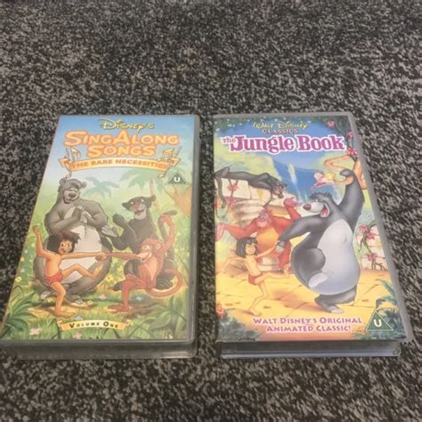 DISNEY SING-ALONG SONGS THE BARE NECESSITIES & Jungle Book VHS Bundle ...