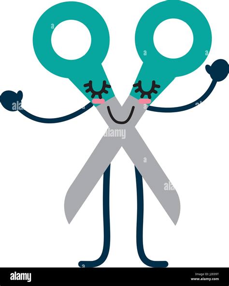 Cartoon Illustration Funny Scissors Stockfotos Und Bilder Kaufen Alamy