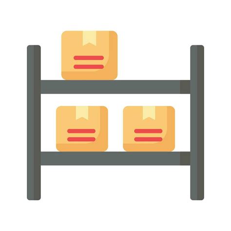 Parcel On Racks Inventory Icons Vector Design Storage Rack Icon