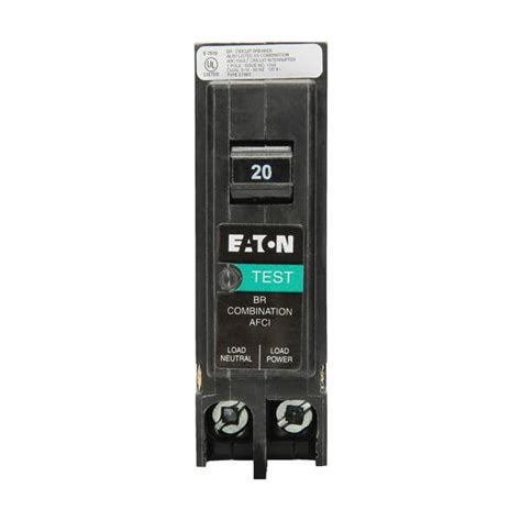 Eaton Afci Circuit Breaker Type Br 15 Amp 120 Volt Single Pole Plug On Neutral Brp115afcs The