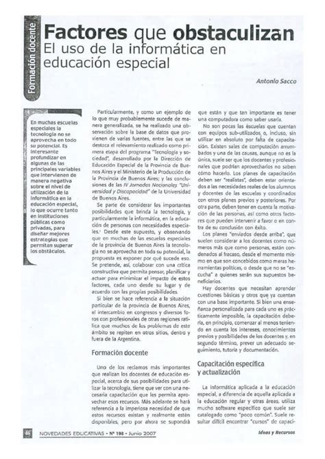 Pdf Factores Que Obstaculizan El Uso De La Inf En Educ