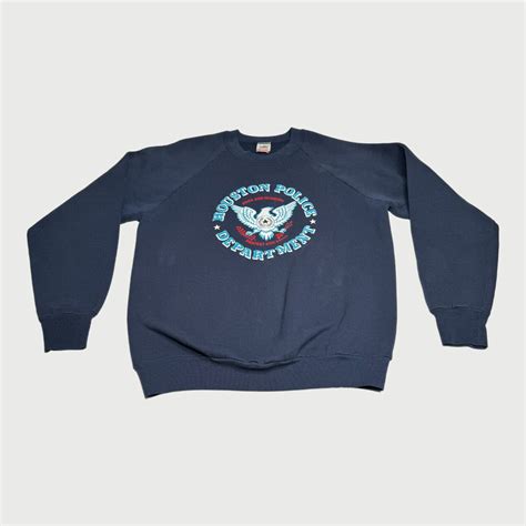 Vintage Houston Police Department Men's Crewneck Swea… - Gem