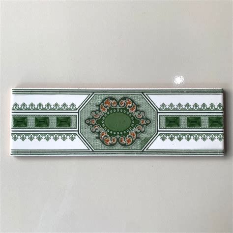 Jual List Lis Keramik Dinding Motif Uk 8x25 Green Hijau Shopee