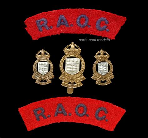 Raoc Royal Army Ordnance Corps Cap Collar And Shoulder Title Badge Set