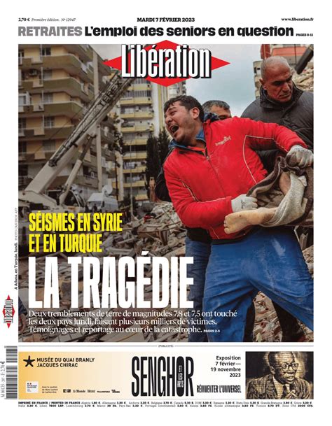 Libération on Twitter Séismes en Syrie et en Turquie la tragédie