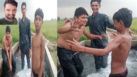 Village Swimming Tube Well Pe Nahane Ka Maza TM Pendu YouTube