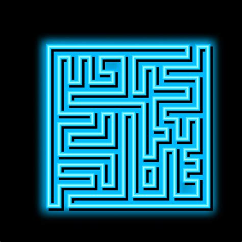 maze labyrinth ancient greece neon glow icon illustration 20586859 ...