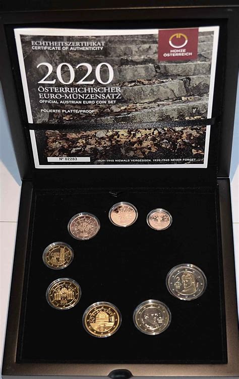 Austria Euro Coinset 2020 Proof - euro-coins.tv - The Online Eurocoins Catalogue