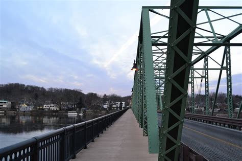 Walkway Across Bridge New Hope Lambertville Bridge Bay Bridge