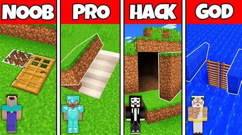 Minecraft Battle Noob Vs Pro Vs Hacker Vs God Secret Underground House