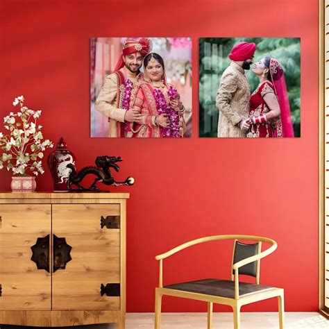 Customized Acrylic Photo Prints Set Of 2 16x16 In Ritwikas