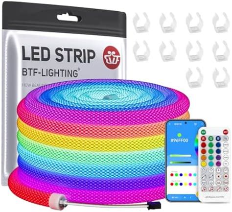 BTF LIGHTING WS2811 RGB Adressierbare 360 Grad Neon LED Tube Kits 5M