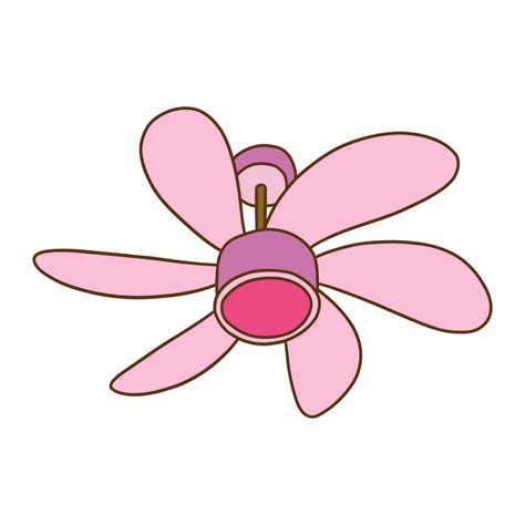 Ceiling Fan Pink Color Vector Hand Drawn Vector Art At Vecteezy