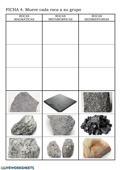 Tipos De Rocas Worksheet Teaching Science Teacher Life Science