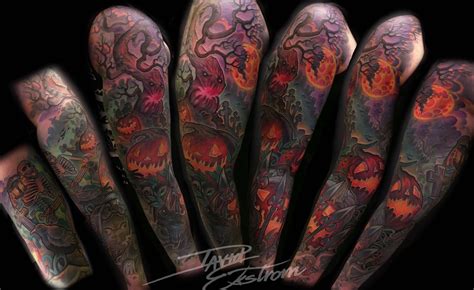 Halloween Sleeve Tattoos