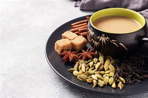 Premium Photo Indian Drink Masala Tea With Milk And Spices