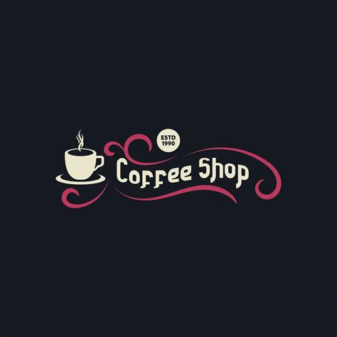 coffee shop vintage logo. coffee shop vintage label. coffee retro ...