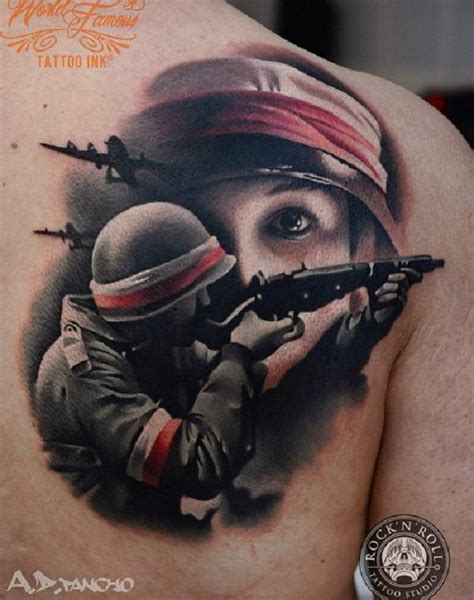 40 Stunning War Themed Tattoos Art And Design