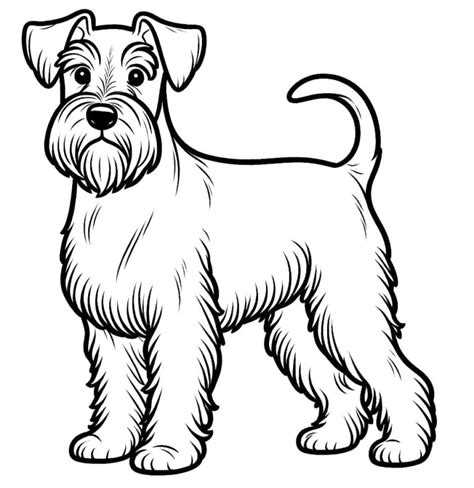 Desenhos De Schnauzer Para Imprimir E Colorir