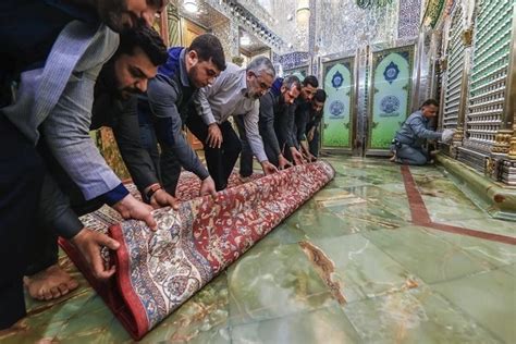 Najaf Holy Shrine Decorated With Flowers Ahead Of Imam Ali Birth