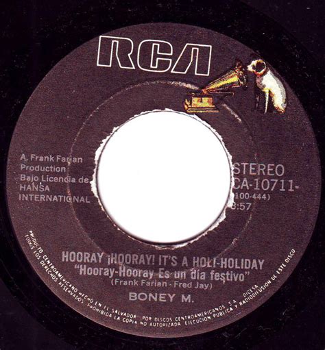 Boney M Hooray Hooray It S A Holi Holiday Vinyl Discogs