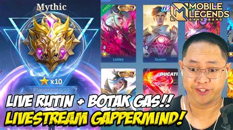 Akhirnya Live Rutin Botak Ges Push Rank Mythic Menuju Mythic