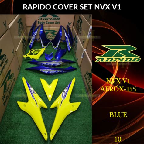 Rapido Cover Set Nvx V Thai Aerox Blue Sticker Tanam