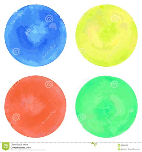 Watercolor Circles Set Stock Vector Illustration Of Paper 43350909