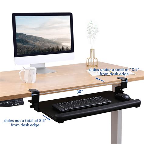 Buy FlexiSpot Large Keyboard Tray Under Desk Ergonomic 25x 12 C Clamp