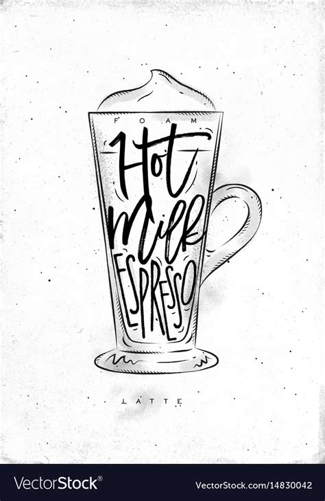 Coffee latte cup Royalty Free Vector Image - VectorStock