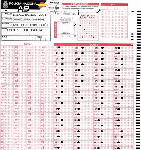 Examen Policía Nacional 2022 Conocimientos y ortografía en PDF