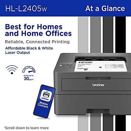 Brother Hl L W Wireless Compact Monochrome Laser Printer Mobile